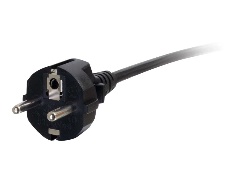 C2G Power Cord Splitter - Répartiteur d'alimentation - power CEE 7/7 (M) pour power IEC 60320 C13 - CA 250 V - 3 m - moulé - noir - Europe - 80629 - Câbles d'alimentation