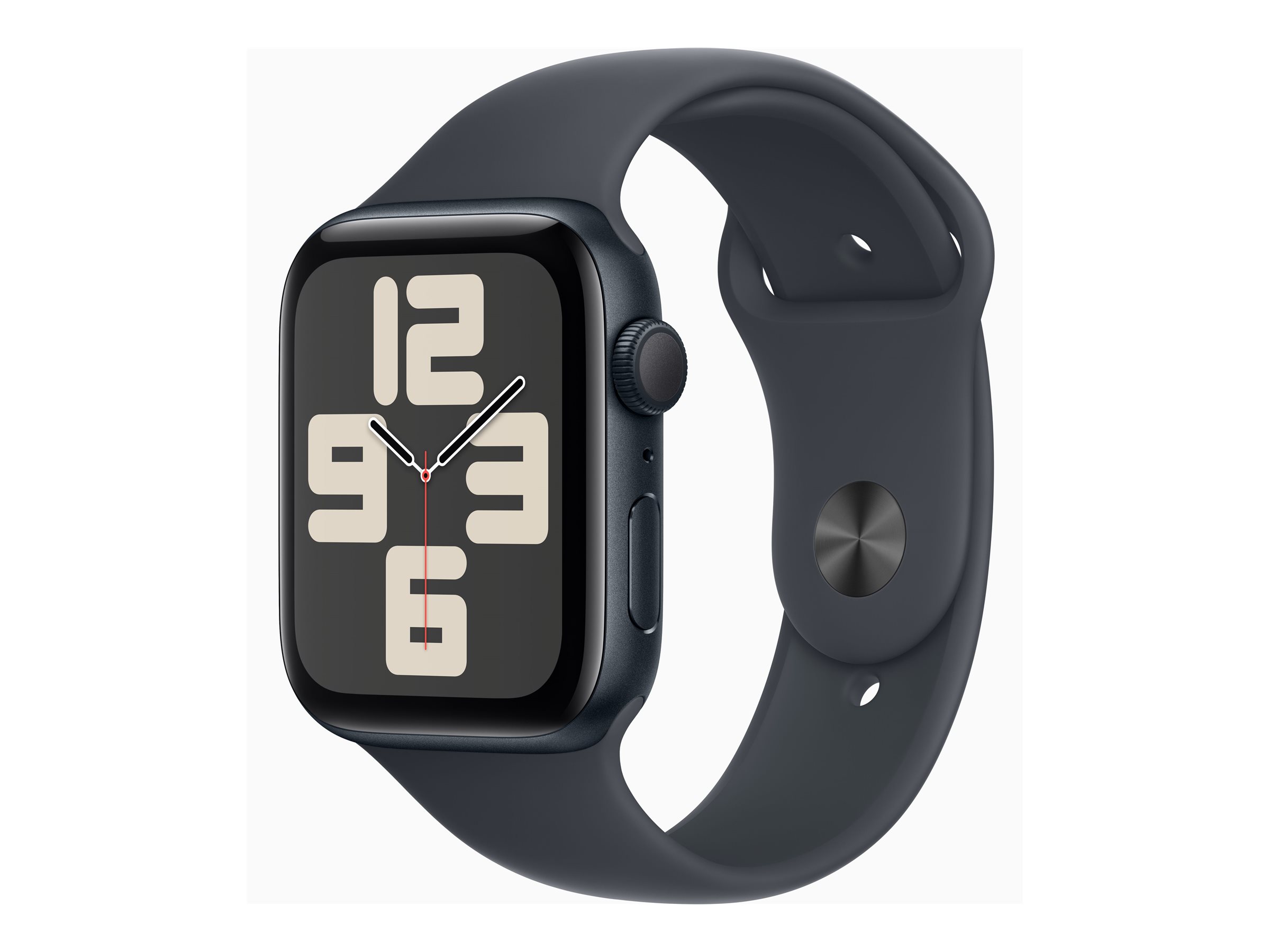 Apple Watch SE (GPS) - 2e génération - 44 mm - aluminium minuit - montre intelligente avec bande sport - fluoroélastomère - minuit - taille du bracelet : M/L - 32 Go - Wi-Fi 4, Bluetooth - 32.9 g - MXEK3QF/A - Montres intelligentes