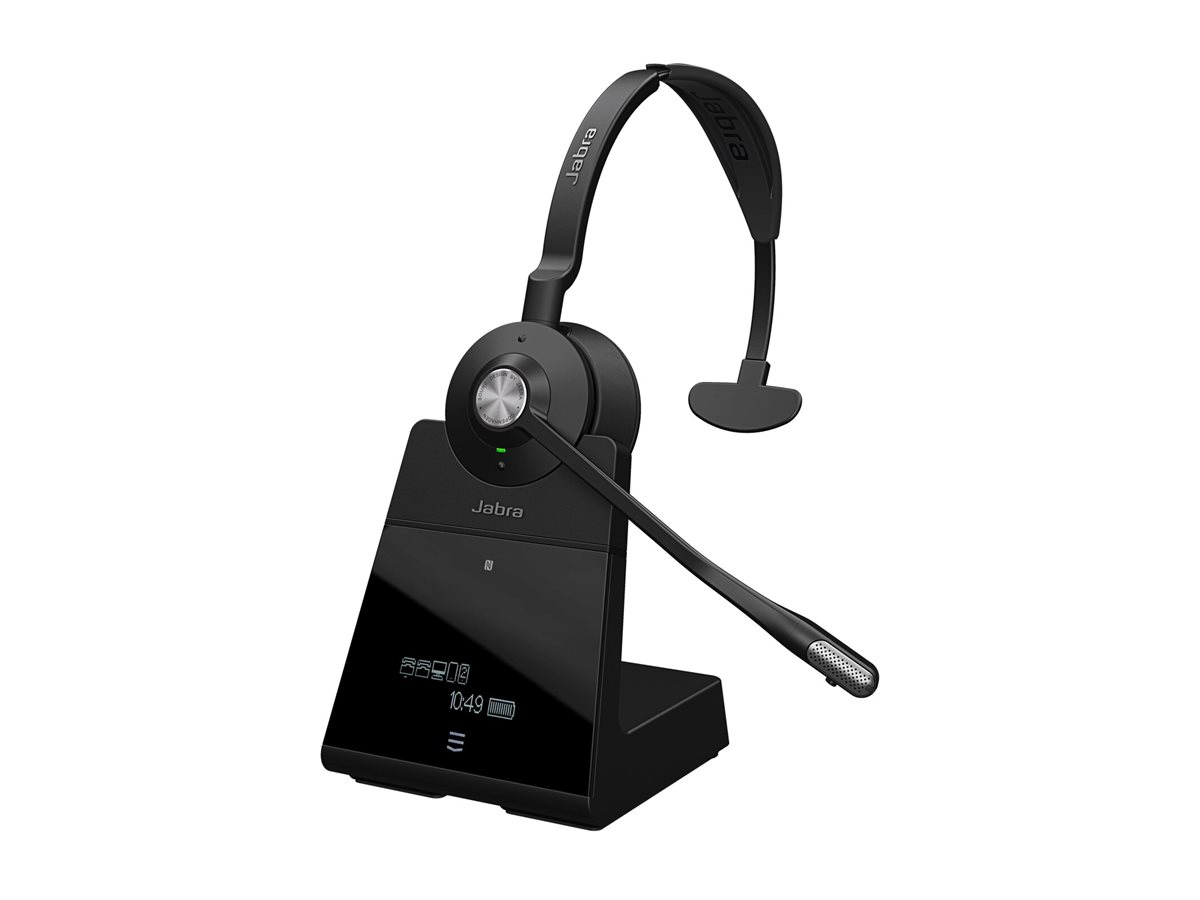 Jabra Engage 75 SE Mono - Micro-casque - sur-oreille - DECT / Bluetooth - sans fil - NFC* - certifié UC, certifié Zoom, Certifié Google Meet, Certifié Amazon Chime, Works With Chromebook Certified, certifié pour Microsoft Teams Open Office - 9656-583-111 - Écouteurs