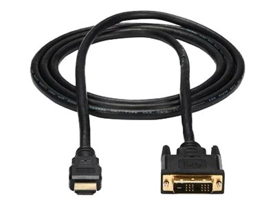 StarTech.com Câble HDMI vers DVI de 1,8 m, câble d'affichage DVI-D vers HDMI (1920 x 1200p), noir, adaptateur de câble HDMI mâle vers DVI-D mâle 19 broches, câble de moniteur numérique, M/M, lien unique - cordon DVI vers HDMI (HDMIDVIMM6) - Câble adaptateur - HDMI mâle pour DVI-D mâle - 1.83 m - noir - pour P/N: DK31C3HDPD, DK31C3HDPDUE, MDP2HDEC, ST121HD20FXA, VID2HDCON2, VS424HD4K60 - HDMIDVIMM6 - Accessoires pour systèmes audio domestiques