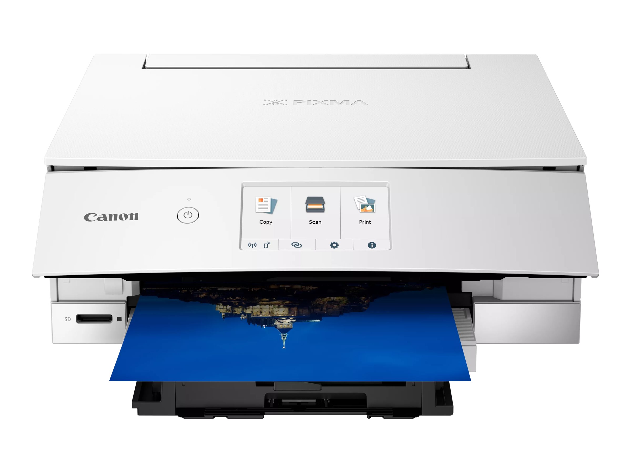 Canon PIXMA TS8351a - Imprimante multifonctions - couleur - jet d'encre - 216 x 297 mm (original) - A4/Legal (support) - jusqu'à 15 ipm (impression) - 200 feuilles - USB 2.0, Bluetooth, Wi-Fi(n) - blanc - 3775C096 - Imprimantes multifonctions