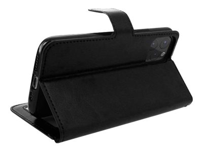 DLH Folio Case DY-PS4504 - Étui à rabat pour téléphone portable - noir - pour Apple iPhone 12, 12 Pro - DY-PS4504 - Coques et étuis pour téléphone portable