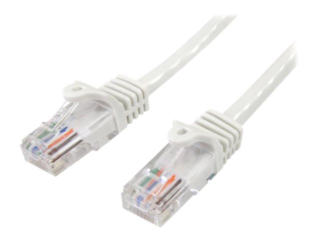 StarTech.com CAT5e Cable - 7 m White Ethernet Cable - Snagless - CAT5e Patch Cord - CAT5e UTP Cable - RJ45 Network Cable - Cordon de raccordement - RJ-45 (M) pour RJ-45 (M) - 7 m - UTP - CAT 5e - sans crochet - blanc - 45PAT7MWH - Câbles à paire torsadée