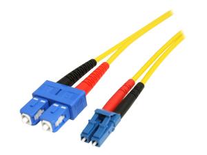 StarTech.com 10m Fiber Optic Cable - Single-Mode Duplex 9/125 - LSZH - LC/SC - OS1 - LC to SC Fiber Patch Cable (SMFIBLCSC10) - Cordon de raccordement - mode unique SC (M) pour mode unique LC (M) - 10 m - fibre optique - duplex - 9 / 125 micromètres - OS1 - sans halogène - jaune - SMFIBLCSC10 - Câblesenfibres
