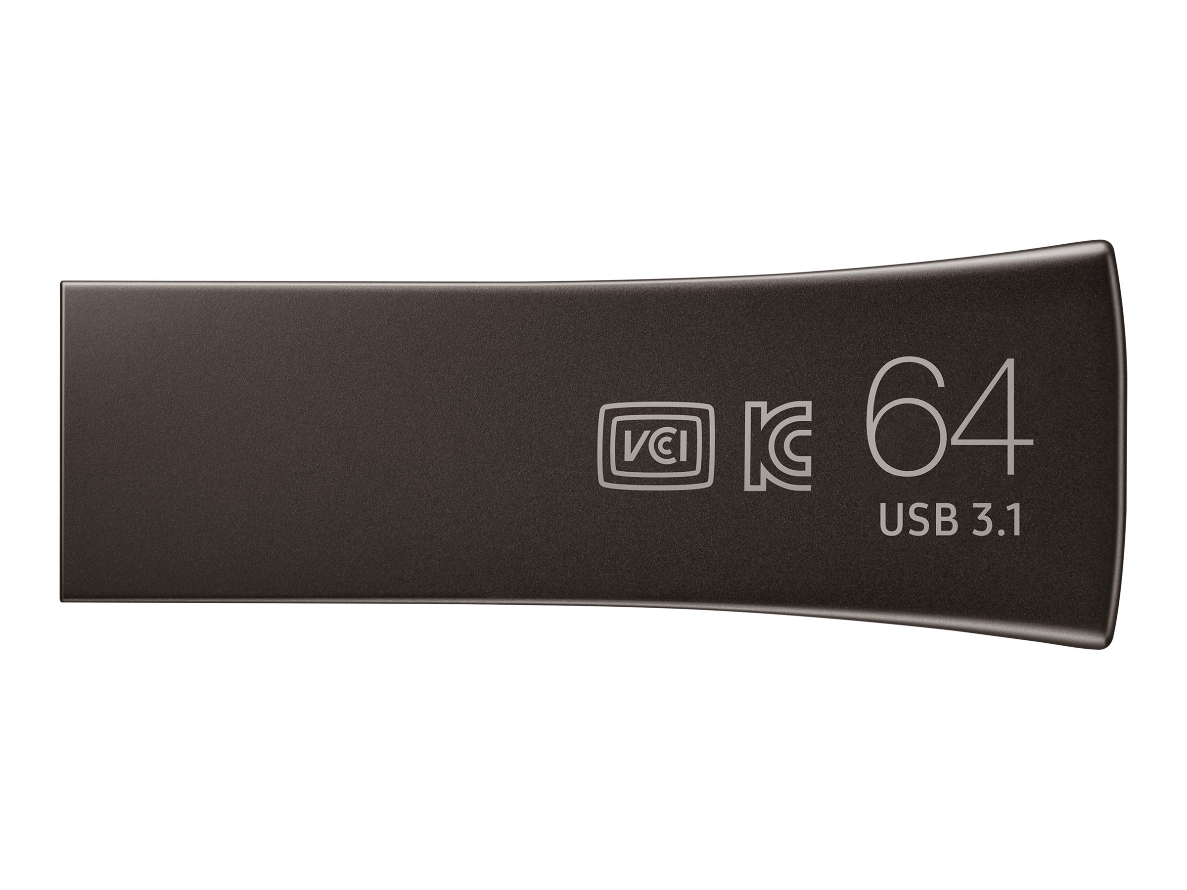 Samsung BAR Plus MUF-64BE4 - Clé USB - 64 Go - USB 3.1 Gen 1 - gris titan - MUF-64BE4/APC - Lecteurs flash