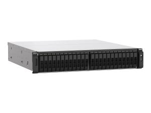 QNAP TS-H2490FU - Serveur NAS - 24 Baies - rack-montable - PCI Express 3.0 x4 (NVMe) - RAID RAID 0, 1, 5, 6, 10, 50, JBOD, 60 - RAM 64 Go - 25 Gigabit Ethernet - iSCSI support - TS-H2490FU-7232P-64G - NAS