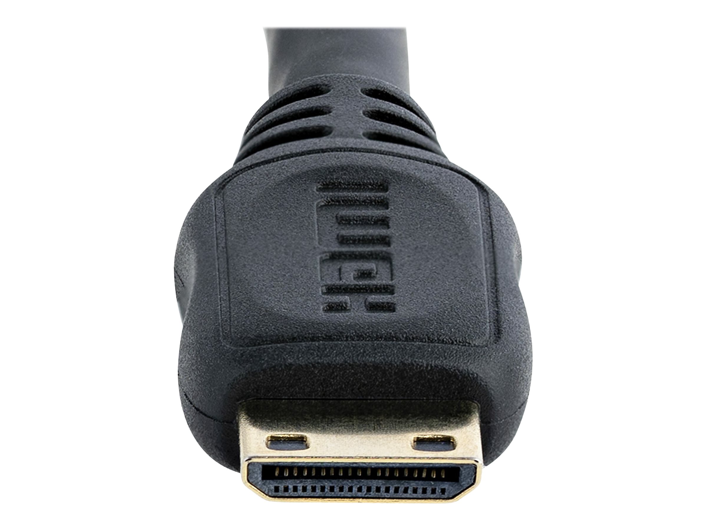 StarTech.com Câble HDMI haute vitesse 13 cm - HDMI vers HDMI Mini - F/M - Adaptateur HDMI - HDMI femelle pour 19 pin mini HDMI Type C mâle - 1.3 cm - blindé - noir - pour P/N: HDMM30CM - HDACFM5IN - Accessoires pour systèmes audio domestiques