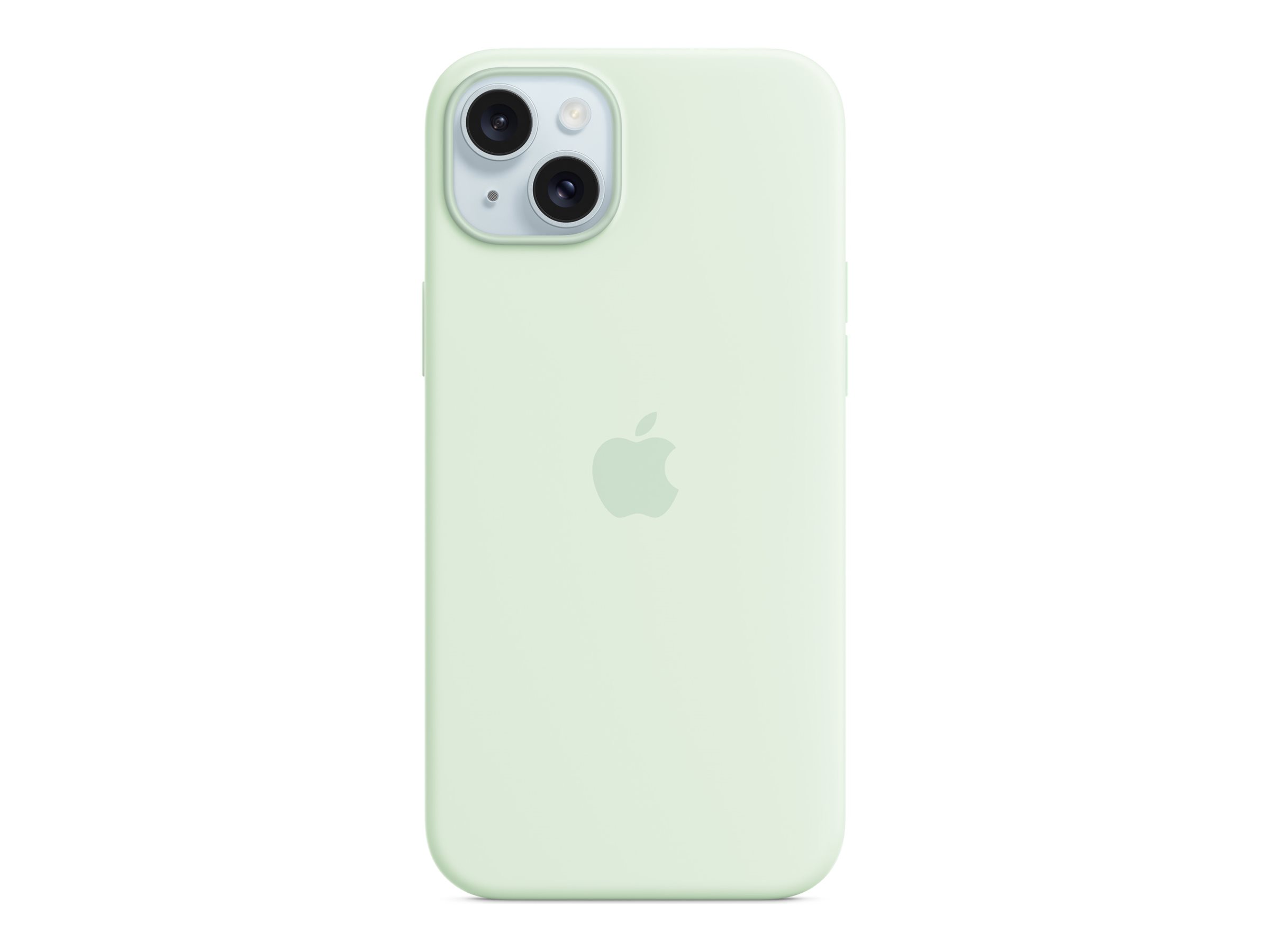 Apple - Coque de protection pour téléphone portable - compatibilité avec MagSafe - silicone - menthe douce - pour iPhone 15 Plus - MWNG3ZM/A - Coques et étuis pour téléphone portable