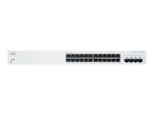 Cisco Business 220 Series CBS220-24T-4G - Commutateur - intelligent - 24 x 10/100/1000 + 4 x Gigabit SFP (liaison montante) - Montable sur rack - CBS220-24T-4G-EU - Concentrateurs et commutateurs gigabit