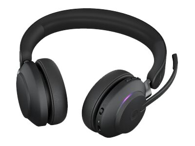 Jabra Evolve2 65 MS Stereo - Micro-casque - sur-oreille - Bluetooth - sans fil - USB-A - isolation acoustique - noir - Certifié pour Microsoft Teams - 26599-999-999 - Écouteurs