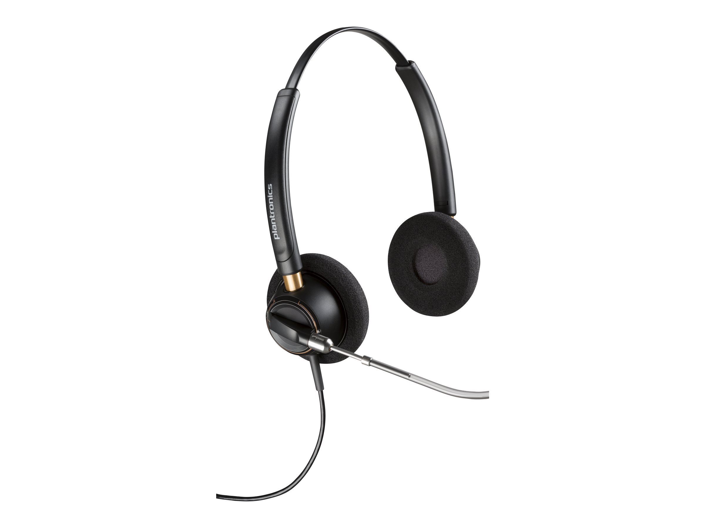 Poly EncorePro 520V - EncorePro 500 series - micro-casque - sur-oreille - filaire - jack 3,5mm - noir - Certifié pour Skype for Business, certifié UC - 783P9AA#ABB - Écouteurs