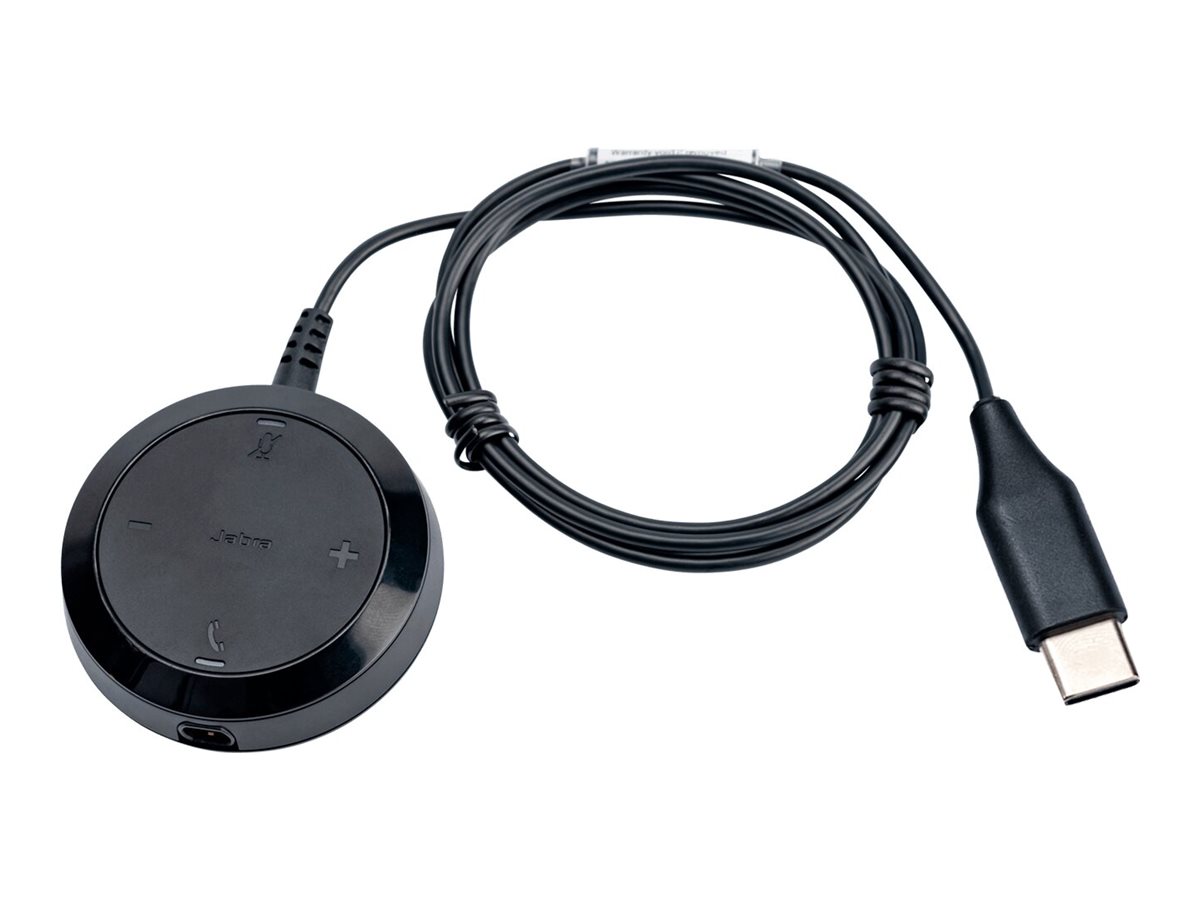 Jabra Link controller - USB-C vers adaptateur de prise casque - 24 pin USB-C mâle pour mini-phone stereo 3.5 mm femelle - pour P/N: 5393-829-389, 5399-829-389 - 14208-36 - Accessoires pour systèmes audio domestiques