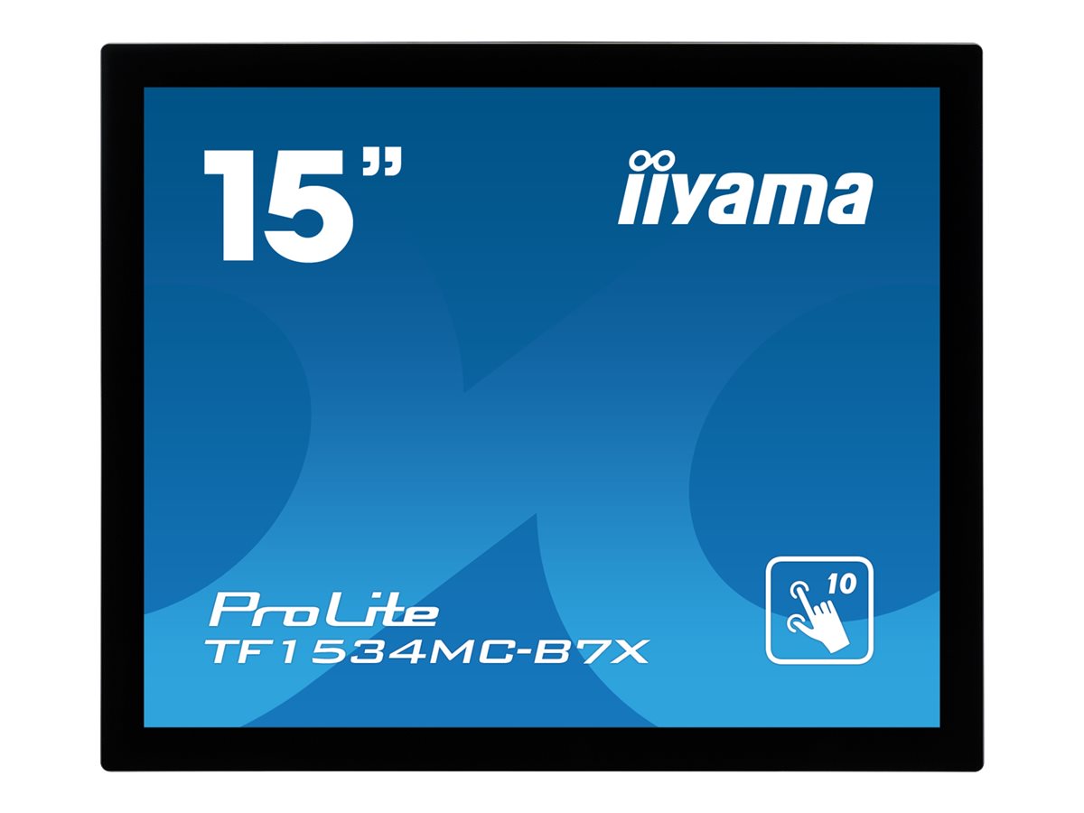 iiyama ProLite TF1534MC-B7X - Écran LED - 15" - cadre ouvert - écran tactile - 1024 x 768 - TN - 370 cd/m² - 700:1 - 8 ms - HDMI, VGA, DisplayPort - noir - TF1534MC-B7X - Écrans d'ordinateur