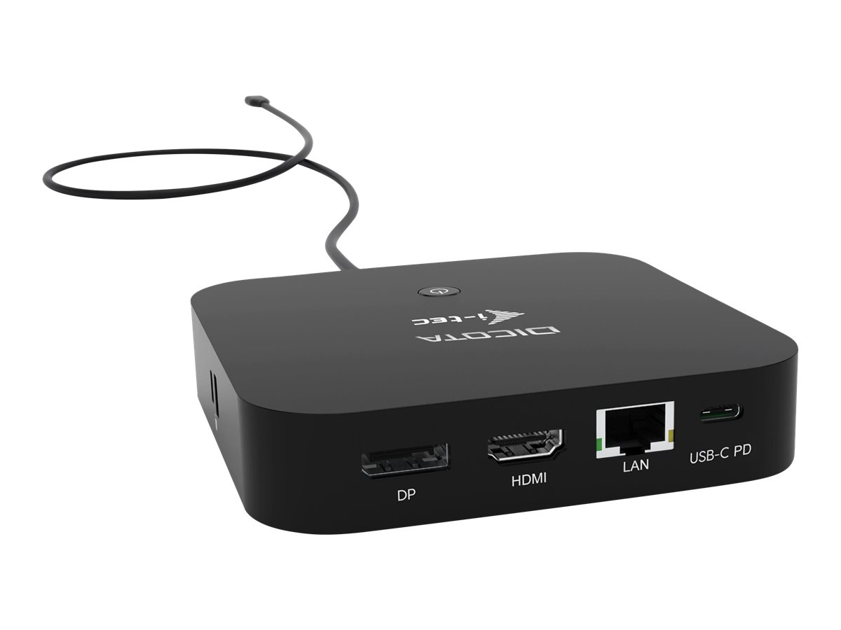 DICOTA i-tec - Station d'accueil - USB-C - HDMI, DP - 1GbE - 112 Watt - D31949 - Stations d'accueil pour ordinateur portable