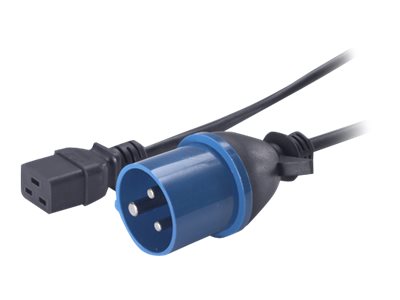 APC - Câble d'alimentation - IEC 60320 C19 pour IEC 60309 (M) - 2.5 m - noir - pour P/N: SMT2200I-AR, SMT2200R2I-AR, SMT3000I-AR, SMT3000R2I-AR, SRT1500XLI, SRT2200XLI-KR - AP9876 - Câbles d'alimentation