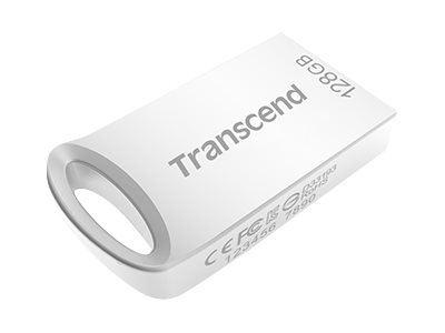 Transcend JetFlash 710 - Clé USB - 128 Go - USB 3.1 Gen 1 - argent - TS128GJF710S - Lecteurs flash