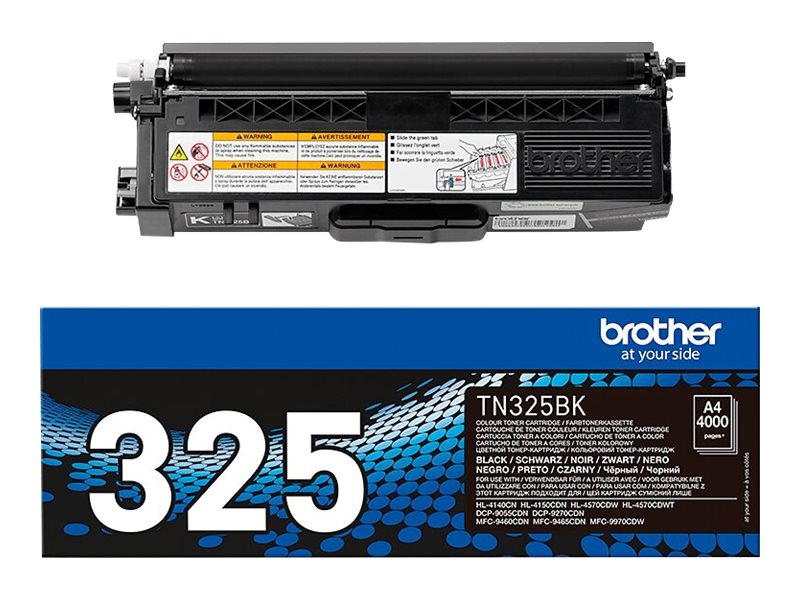 Brother TN325BK - À rendement élevé - noir - original - cartouche de toner - pour Brother DCP-9055, DCP-9270, HL-4140, HL-4150, HL-4570, MFC-9460, MFC-9465, MFC-9970 - TN325BK - Cartouches de toner Brother