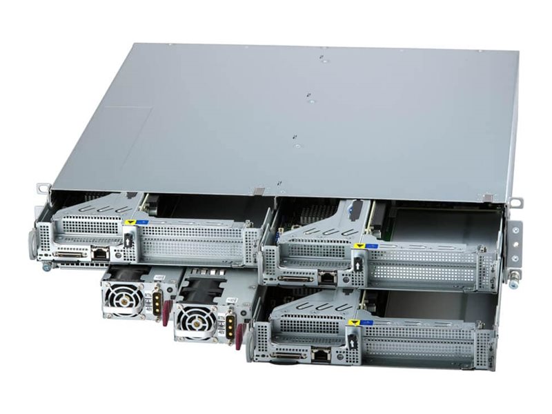 Supermicro IoT SuperServer 211SE-31D - 3 noeuds - cluster - Montable sur rack - 2U - 1 voie - pas de processeur jusqu'à - RAM 0 Go - aucun disque dur - Gigabit Ethernet - moniteur : aucun - argent - SYS-211SE-31D - Clusters
