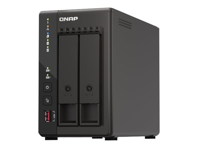 QNAP TS-253E - Serveur NAS - 2 Baies - SATA 6Gb/s - RAID RAID 0, 1, 5, 6, 10, 50, JBOD, 60 - RAM 8 Go - 2.5 Gigabit Ethernet - iSCSI support - TS-253E-8G - NAS