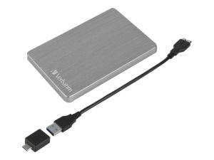 Verbatim Store 'n' Go Slim - Disque dur - 1 To - externe (portable) - USB 3.2 Gen 1 - gris sidéral - 53662 - Disques durs externes