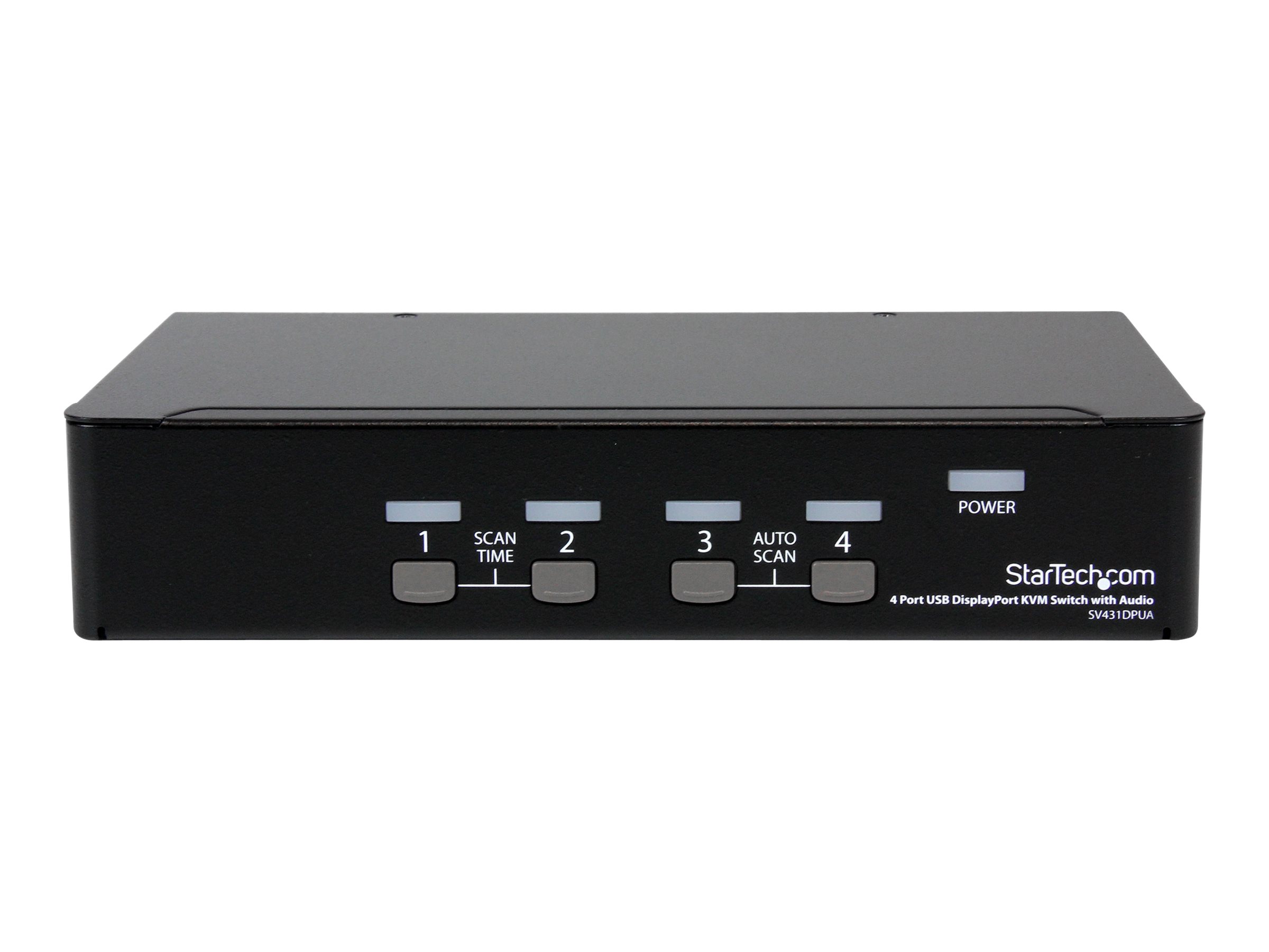 StarTech.com Switch KVM DisplayPort à 4 ports - Hub USB et partage audio - 2560 x 1600 - Commutateur écran-clavier-souris/audio/USB - 4 x KVM / audio / USB - 1 utilisateur local - de bureau - pour P/N: DP4N1USB6, IM12D1500P, SV431RACK, SVA12M2NEUA, SVA12M5NA - SV431DPUA - Commutateurs KVM