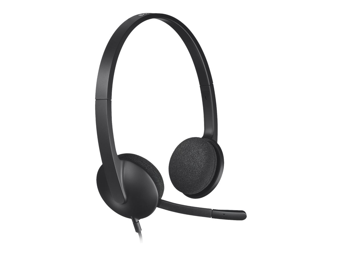 Casque USB Logitech H340 - Micro-casque - sur-oreille - filaire - 981-000475 - Écouteurs