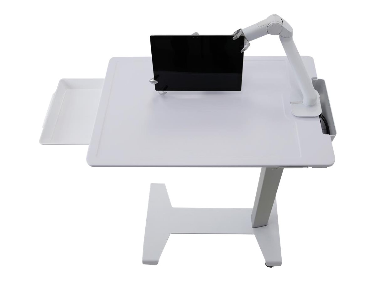 Ergotron Patient eTable - Chariot - pour tablette - médical - blanc - Taille d'écran : 7.9"-13" - Conformité TAA - 24-600-A68 - Accessoires pour ordinateur portable et tablette