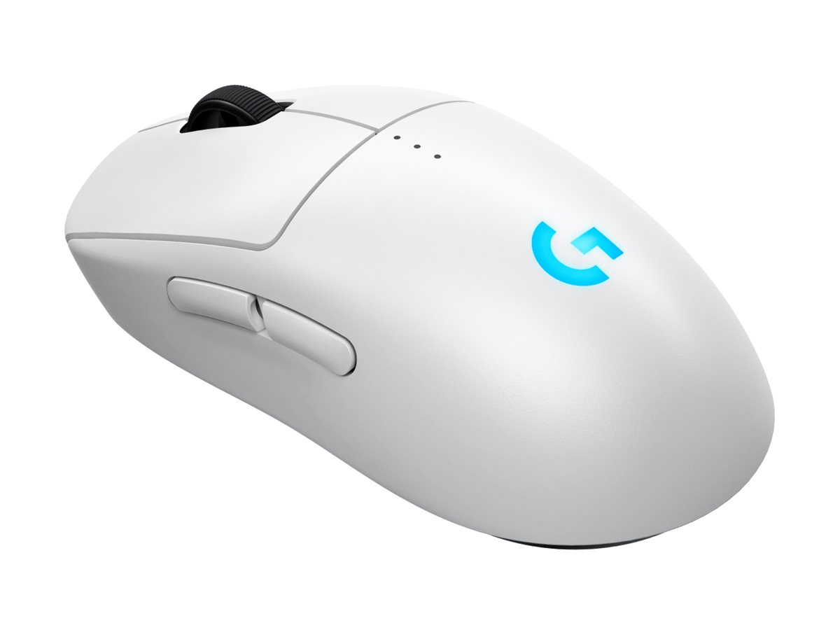 Logitech G PRO 2 - Souris - jeux - droitiers et gauchers - optique - 8 boutons - sans fil, filaire - 2.4 GHz, USB - récepteur USB Logitech LIGHTSPEED - blanc - 910-007302 - Souris