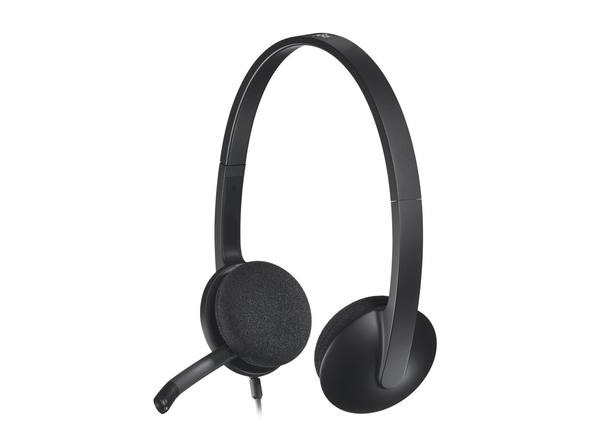 Casque USB Logitech H340 - Micro-casque - sur-oreille - filaire - 981-000475 - Écouteurs