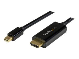 StarTech.com Câble adaptateur Mini DisplayPort vers HDMI de 5 m - Convertisseur Mini DP vers HDMI avec câble intégré - 4K 30 Hz - Noir - Câble adaptateur - Mini DisplayPort mâle pour HDMI mâle - 5 m - noir - support 4K - MDP2HDMM5MB - Accessoires pour téléviseurs