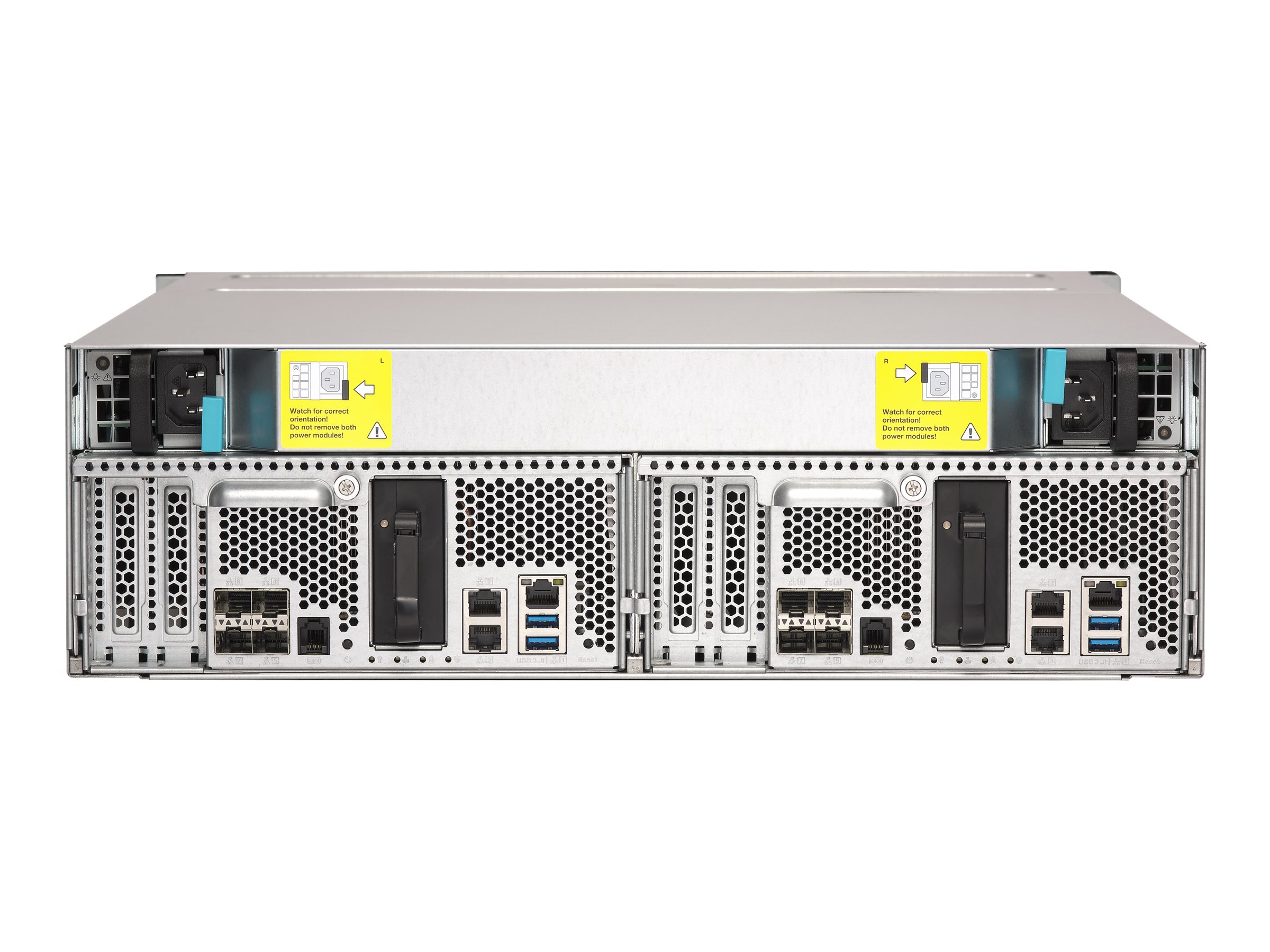 QNAP ES1686DC - Serveur NAS - 16 Baies - rack-montable - SAS 12Gb/s - RAID RAID 0, 1, 5, 6, 10, JBOD, disque de réserve 5, 6 disques de secours, disque de réserve 10, disque de réserve 1 - RAM 64 Go - Gigabit Ethernet / 10 Gigabit Ethernet - iSCSI support - 3U - ES1686DC-2123IT-64G - NAS