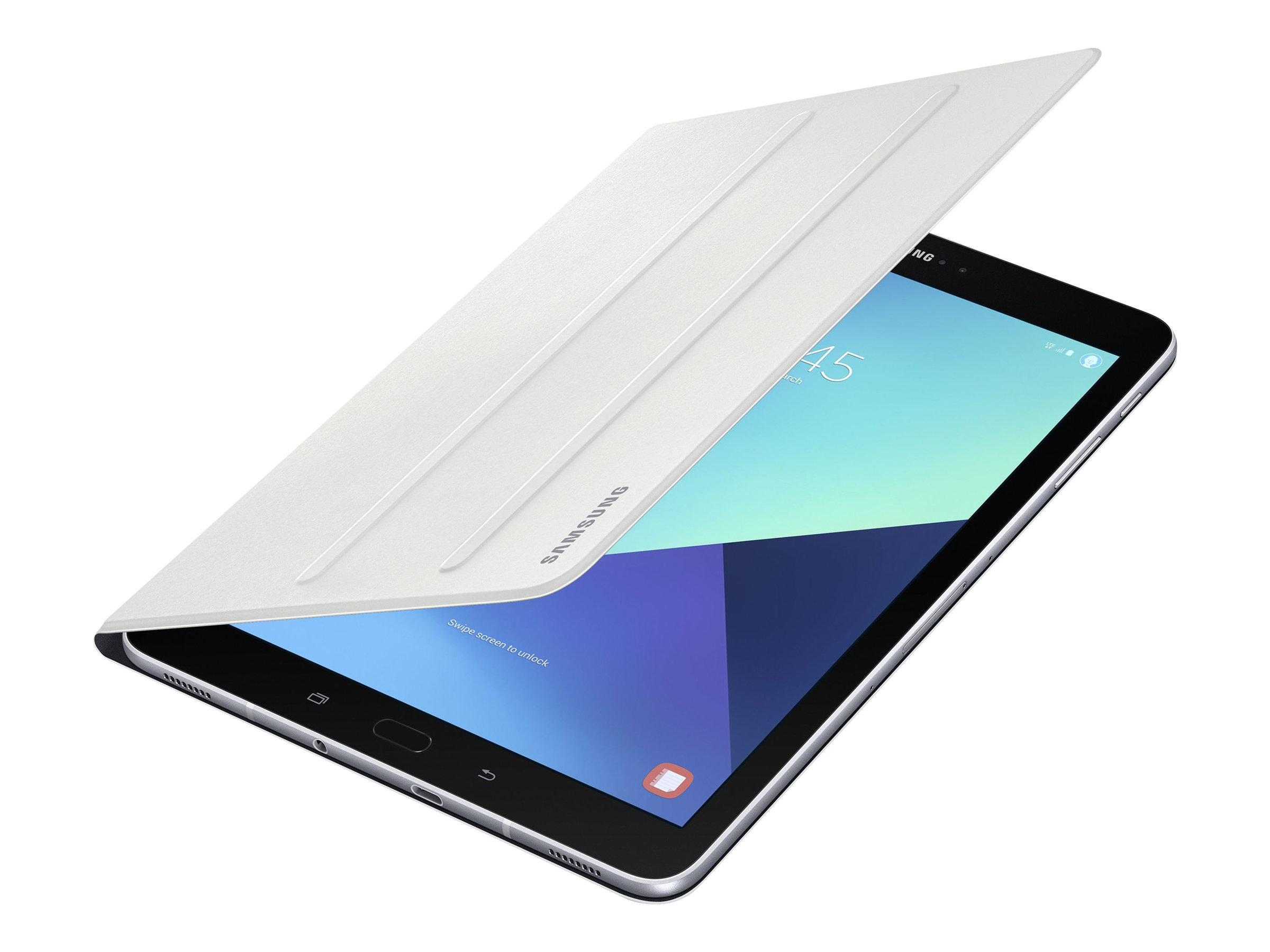 Couverture de livre Samsung EF-BT820 - Étui à rabat pour tablette - blanc - pour Galaxy Tab S3 - EF-BT820PWEGWW - Accessoires pour ordinateur portable et tablette