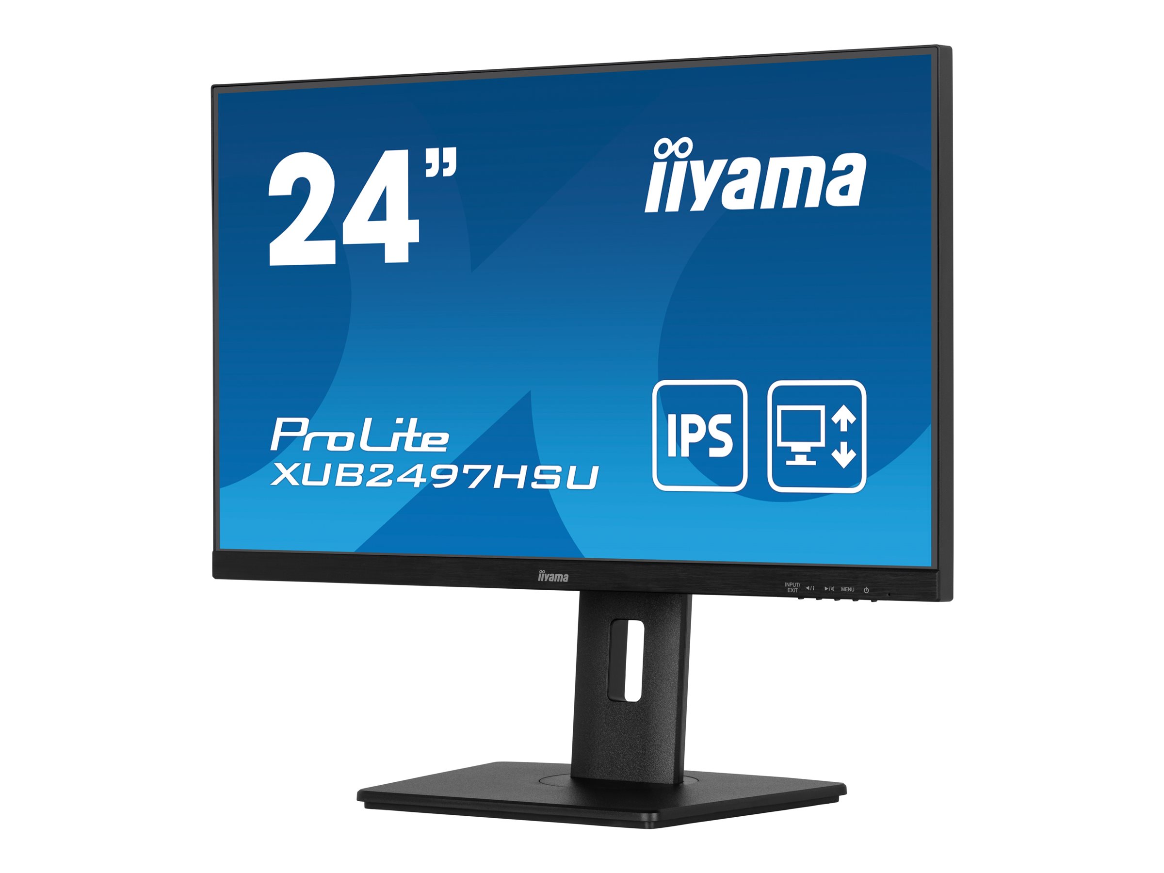 iiyama ProLite XUB2497HSU-B2 - Écran LED - 24" (23.8" visualisable) - 1920 x 1080 Full HD (1080p) @ 100 Hz - IPS - 250 cd/m² - 1300:1 - 1 ms - HDMI, DisplayPort - haut-parleurs - noir mat - XUB2497HSU-B2 - Écrans d'ordinateur