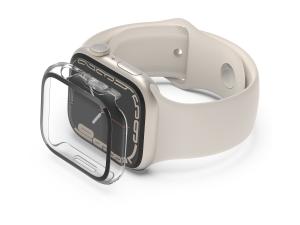 Belkin SCREENFORCE - Coque de protection pour montre intelligente - courbe tempérée, 2 en 1 - polycarbonate, verre trempé - clair - pour Apple Watch (45 mm) - OVG004ZZCL-REV - Sacs multi-usages