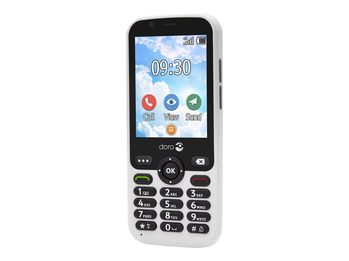 DORO 7010 - 4G téléphone de service - microSD slot - 320 x 240 pixels - rear camera 3 MP - blanc - 7753 - Téléphones 4G