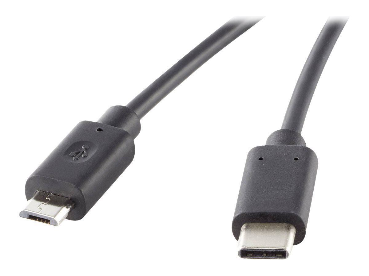DLH - Câble USB - 24 pin USB-C (M) pour Micro-USB de type B (M) - USB 3.1 - 3 A - 1 m - noir - DY-TU2702B - Câbles USB