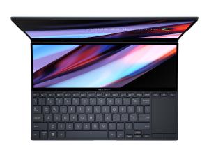 ASUS Zenbook Pro 14 Duo OLED BX8402VU-P1100X - Intel Core i5 - 13500H / jusqu'à 4.7 GHz - Win 11 Pro - GF RTX 4050 - 16 Go RAM - 1 To SSD NVMe, Performance - 14.5" OLED écran tactile 2880 x 1800 (WQXGA+) @ 90 Hz - Wi-Fi 6E, Bluetooth - noir tech - 90NB10X2-M00690 - Ordinateurs portables