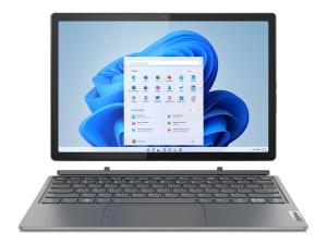 Lenovo IdeaPad Duet 5 12IRU8 83B3 - Tablette - avec clavier détachable - Intel Core i7 - 1355U / jusqu'à 5 GHz - Win 11 Pro - Carte graphique Intel Iris Xe - 16 Go RAM - 512 Go SSD NVMe - 12.4" LTPS écran tactile 2560 x 1600 (2,5 K) - Wi-Fi 6E, Bluetooth - gris orage - clavier : Français - 83B3005QFR - Ordinateurs portables