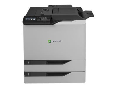 Lexmark CS820dtfe - Imprimante - couleur - Recto-verso - laser - A4/Legal - 1200 x 1200 ppp - jusqu'à 57 ppm (mono) / jusqu'à 57 ppm (couleur) - capacité : 1200 feuilles - USB 2.0, Gigabit LAN, hôte USB 2.0 - 21K0280 - Imprimantes laser couleur