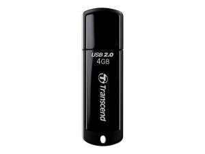Transcend JetFlash 350 - Clé USB - 4 Go - USB 2.0 - noir - TS4GJF350 - Lecteurs flash