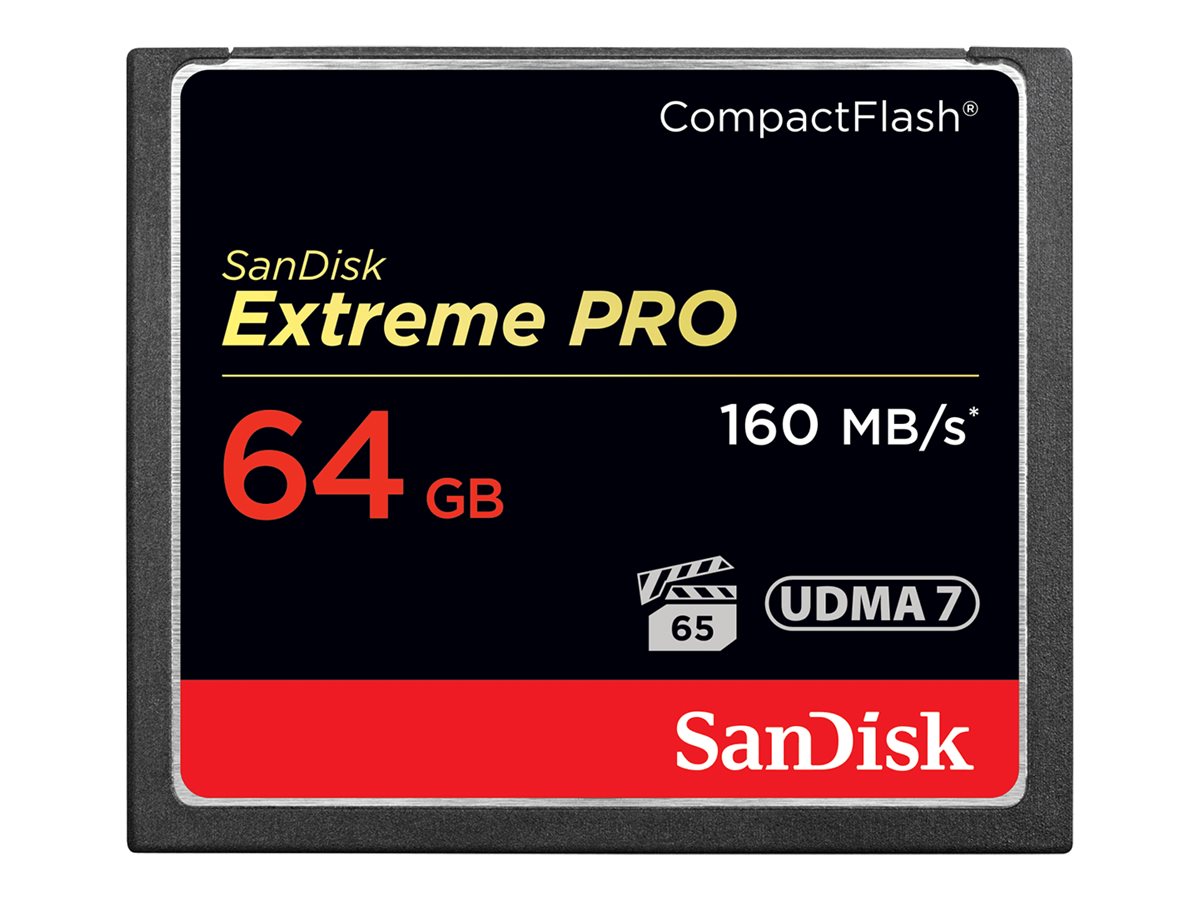 SanDisk Extreme Pro - Carte mémoire flash - 64 Go - CompactFlash - SDCFXPS-064G-X46 - Cartes flash