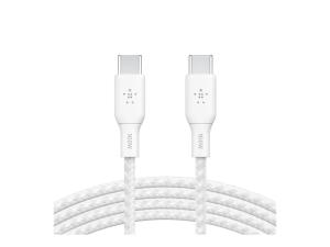 Belkin BOOST CHARGE - Câble USB - 24 pin USB-C (M) pour 24 pin USB-C (M) - 2 m - blanc - CAB014BT2MWH - Câbles USB