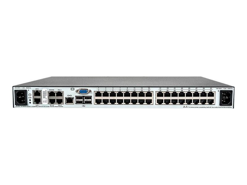 Avocent MergePoint Unity 4032DAC - Commutateur KVM - Géré - CAT5 - 32 x KVM port(s) - 1 utilisateur local - 4 utilisateurs IP - de bureau, Montable sur rack - MPU4032DAC-001 - Commutateurs KVM