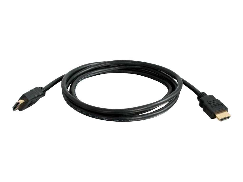 C2G 8ft 4K HDMI Cable with Ethernet - High Speed HDMI Cable -M/M - Câble HDMI avec Ethernet - HDMI mâle pour HDMI mâle - 2.44 m - blindé - noir - 50610 - Câbles HDMI