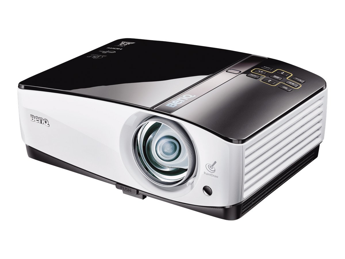 BenQ MP780 ST - Projecteur DLP - portable - 3D - 2500 lumens - WXGA (1280 x 800) - 16:10 - 720p - 9H.J0677.F4E - Projecteurs numériques