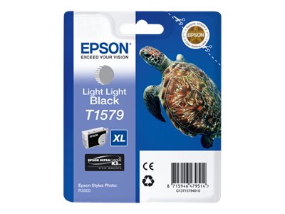 Epson T1579 - 25.9 ml - noir clair - original - blister - cartouche d'encre - pour Stylus Photo R3000 - C13T15794010 - Cartouches d'imprimante