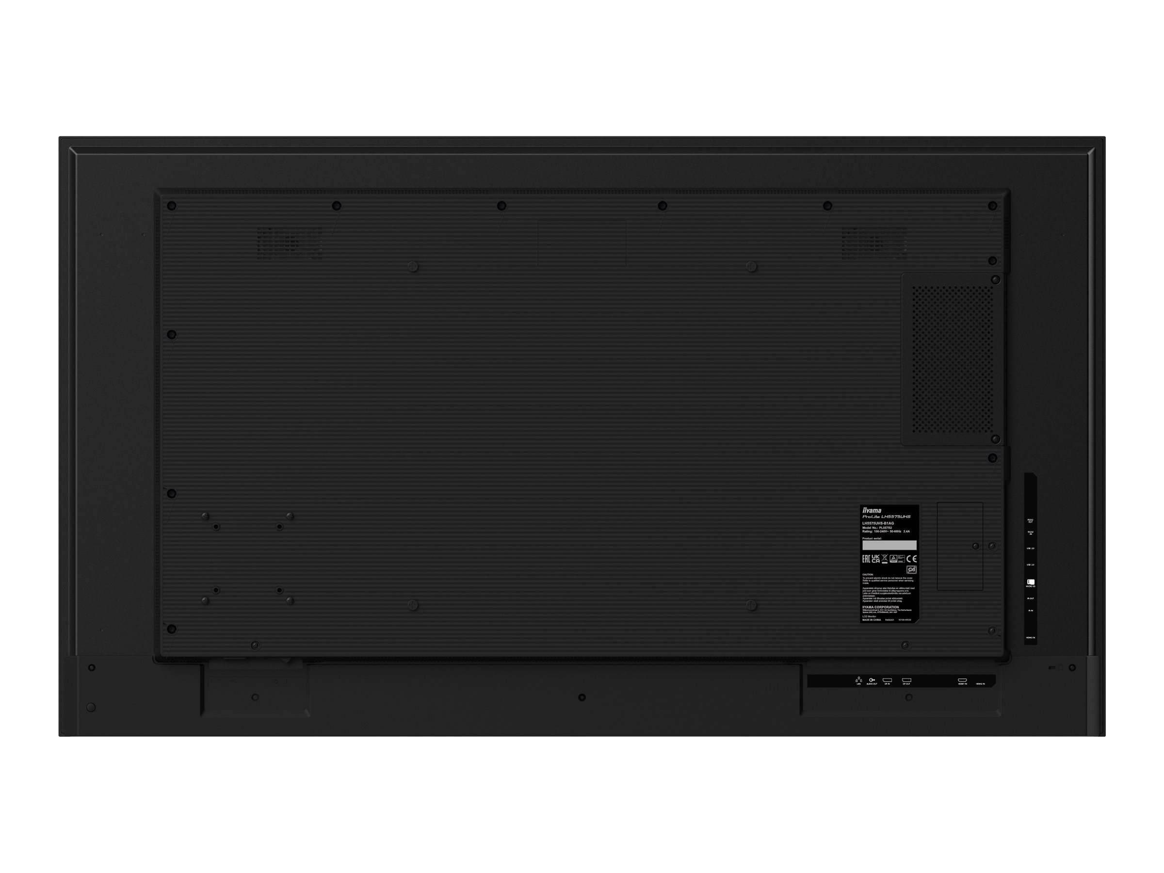 iiyama ProLite LH5575UHS-B1AG - Classe de diagonale 55" (54.6" visualisable) écran LCD rétro-éclairé par LED - signalisation numérique - avec lecteur multimédia intégré, SDM Slot PC - 4K UHD (2160p) 3840 x 2160 - cadre noir avec finition mate - LH5575UHS-B1AG - Écrans de signalisation numérique