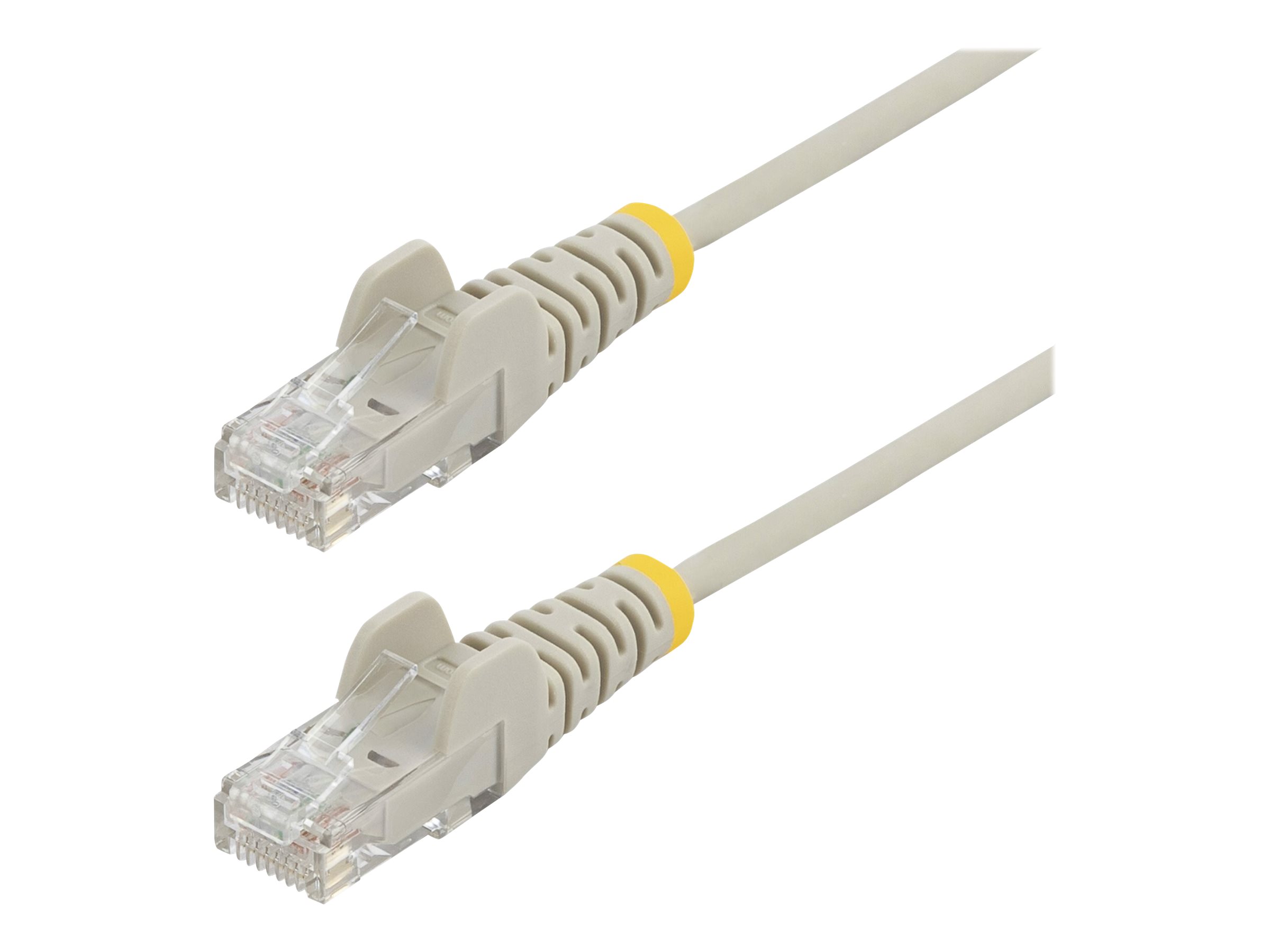 StarTech.com Cable reseau Ethernet RJ45 Cat6 de 1,5 m - Cordon de brassage mince Cat 6 UTP sans crochet - Fil Gigabit gris (N6PAT150CMGRS) - Cordon de raccordement - RJ-45 (M) pour RJ-45 (M) - 1.5 m - CAT 6 - sans crochet - gris - N6PAT150CMGRS - Câbles à paire torsadée