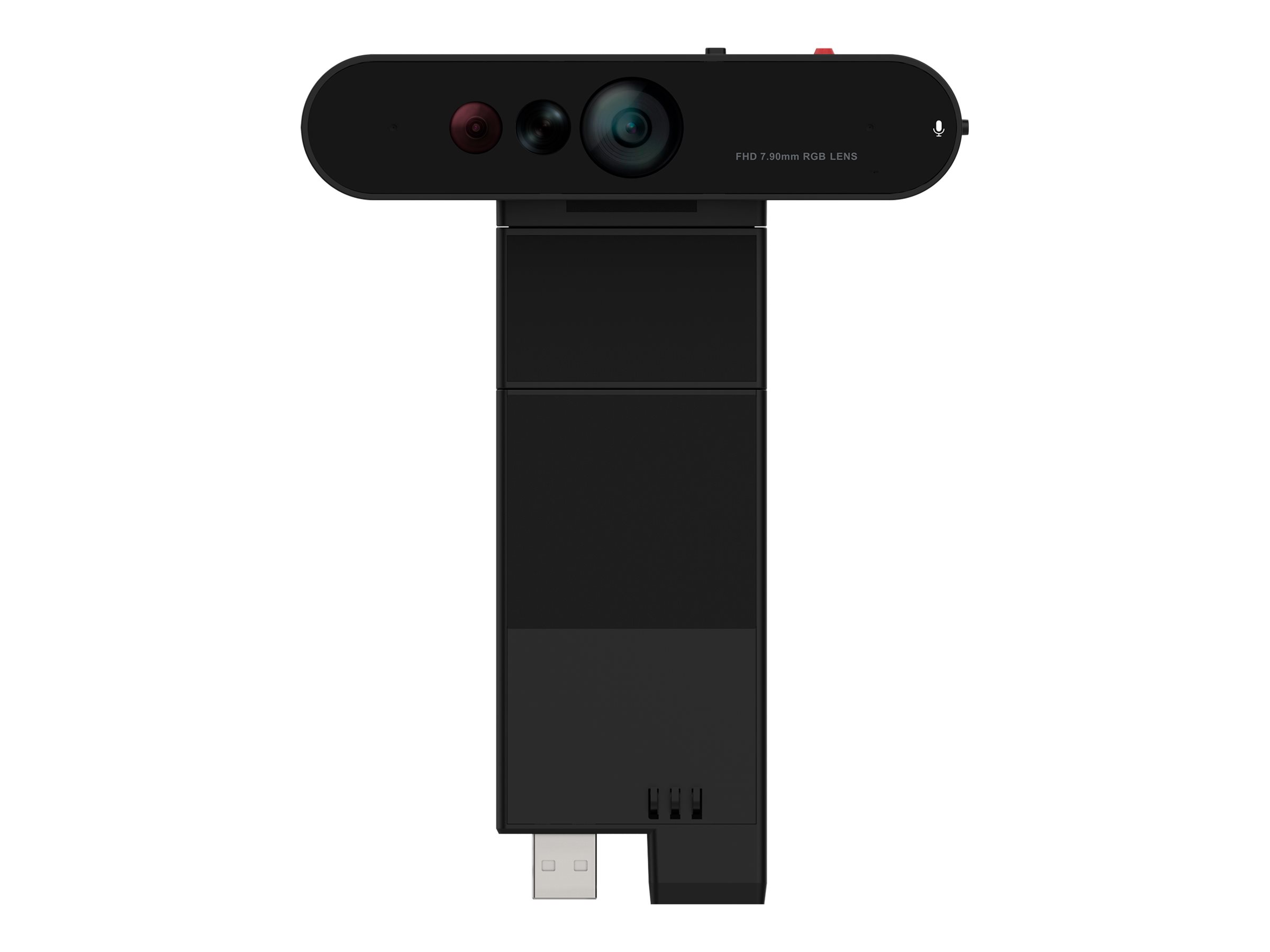 Lenovo ThinkVision MC60 (S) - Webcam - couleur - 1920 x 1080 - 1080p - audio - USB 2.0 - MJPEG, YUY2 - 4XC1K97399 - Webcams