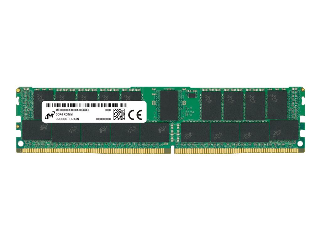 Micron - DDR4 - module - 16 Go - DIMM 288 broches - 3200 MHz / PC4-25600 - CL22 - 1.2 V - mémoire enregistré - MTA18ASF2G72PDZ-3G2R1R - DDR4